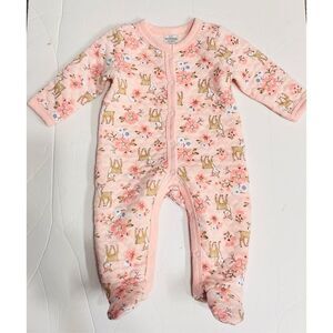 Little Beginnings Girls Pink Romper   Sz 0-3 m   EUC